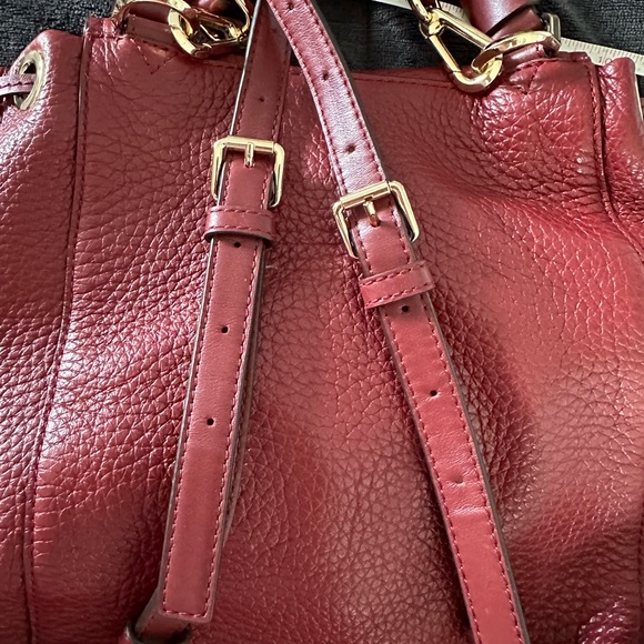 EUC Michael Kors Viv Large Leather Backpack - Purse Brandy Color - Picture 9 of 10